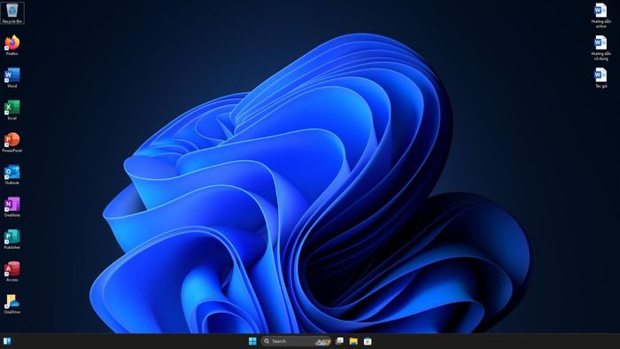 Giao diện màn hình nền trên hệ điều hành Windows 11